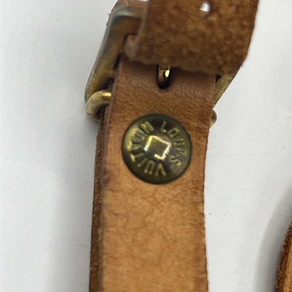 Louis Vuitton Brown Leather Luggage Tags - Picture 3 of 4